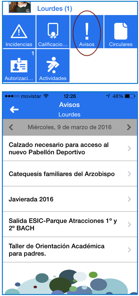 Avisos app